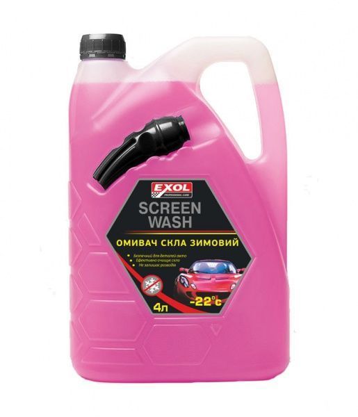 Рідина для склоомивоча EXOL тропічна свіжість, зима, -22 °С, 4л